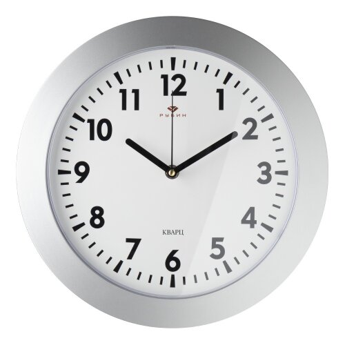 3125-013 (в кор.10шт.) -  Часы настенные круг d=31 [01110392] 3125-013 (в кор.10шт.) -  Часы настенные круг d=31см, корпус серебряный "Классика", Рубин