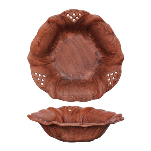 24012 (в кор.5наб.) - Набор Фруктовниц больших из [01088904] 24012 (в кор.5наб.) - Набор Фруктовниц больших из 2-х шт., высота 70мм., диаметр 285мм., кр.глина, (Без упаковки)