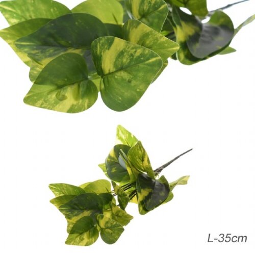 651529 (в уп.100шт.) - Лист искусственный L=35см. [01095663] 651529 (в уп.100шт.) - Лист искусственный L=35см. /5620/, материал: пластик.