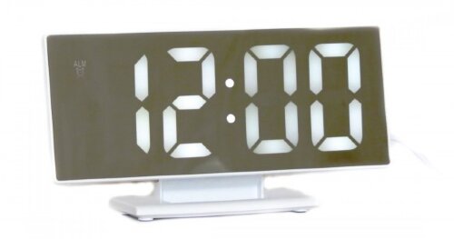 3618 бел -бел 6 W X-DS (в кор.1шт.) - Будильник се [01094458] 3618 бел -бел 6 W X-DS (в кор.1шт.) - Будильник сетевой, дисплей цифровой, высота цифр 35мм, цвет цифр - черный, функция будильника 1, сигнал будильника тональный, питание: AC 220V / 50Hz , резервная батарея: AAA * 2 , особенности проектор на стену, календарь до 2099г.(месяц, число, день недели).