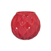 27716  (в кор.40шт.) - Ваза малая Шарик №3, красна [01092486]