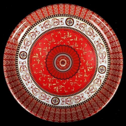 693170 (в уп.80шт.) - Поднос круглый 35,3х35,3х2,7 [01106540] 693170 (в уп.80шт.) - Поднос круглый 35,3х35,3х2,7см. Восточный / F-71-D /, материал: пластик.