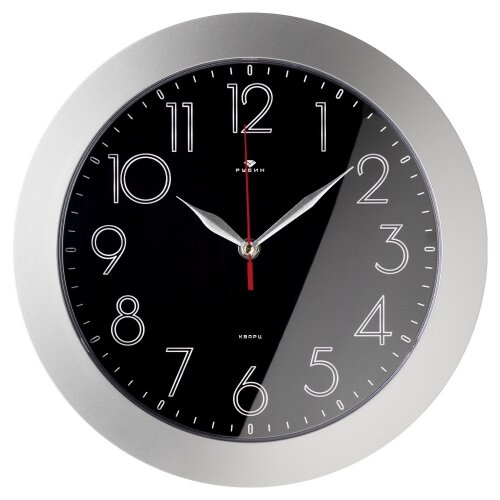 3125-014 (в кор.10шт.) -  Часы настенные круг d=31 [01110393] 3125-014 (в кор.10шт.) -  Часы настенные круг d=31см, корпус серебряный "Классика", Рубин