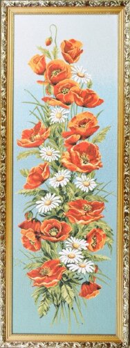 Z Маки и ромашки вертикальные ЕВРО (105*35) Г/Т, К [01027290] Z Маки и ромашки вертикальные ЕВРО (105*35) Г/Т, К4