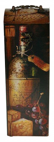 34759 (в кор.12шт.) - Шкатулка"Сундучок" под бутыл [01074612] 34759 (в кор.12шт.) - Шкатулка"Сундучок" под бутылку 11*11*33см.