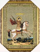 30*40 Икона "Георгий Победоносец 2" гобелен [01108011]