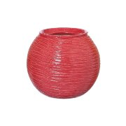 27712  (в кор.42шт.) - Ваза малая Шарик №2, красна [01092484]