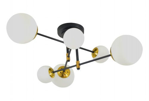 Х20618/6 BK+BRASS (1) светильник потолочный [01103171] Х20618/6 BK+BRASS (1) светильник потолочный