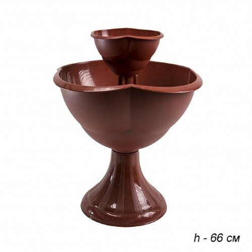 647407 (в уп.1шт.) - Кашпо Водопад 2-х ярусное, те [01090249] 647407 (в уп.1шт.) - Кашпо Водопад 2-х ярусное, терракот., h=66см.