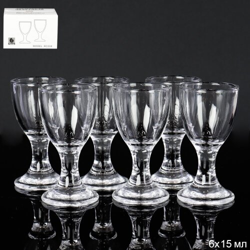 732027 (в уп.48наб.) - Рюмка 15мл, набор 6шт, глад [01107858] 732027 (в уп.48наб.) - Рюмка 15мл, набор 6шт, гладкая / RS-41 / Минзурка, материал: стекло.
