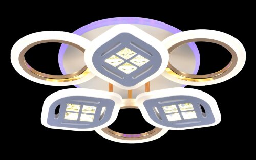 МС-LI8862/3+3B WH+FGD(RGB) АКЦИЯ Led 120W+8W 3000K [01095005] МС-LI8862/3+3B WH+FGD(RGB) АКЦИЯ Led 120W+8W 3000K+4000K+6500K диммер (1) светильник потолочный