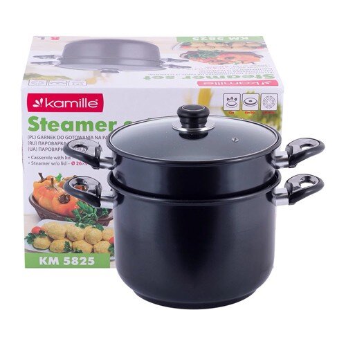 367674-РСВ (в уп.2шт.) - Пароварка одноуровневая 8 [01096076] 367674-РСВ (в уп.2шт.) - Пароварка одноуровневая 8л. (24см) из углеродистой стали с А/П (5825)