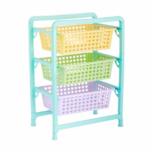 1273М (в уп.3шт.) - Этажерка для игрушек 3-секцион [01048609] 1273М (в уп.3шт.) - Этажерка для игрушек 3-секционная, размер: 450х310х640мм.