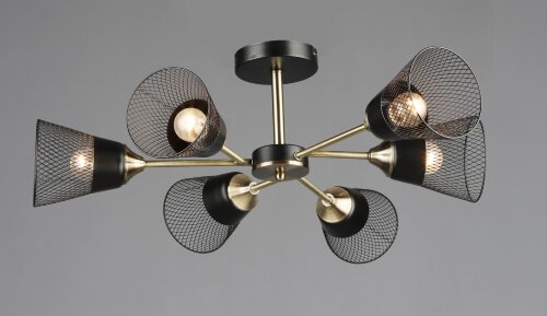 ВР-N6782/6 AB+BK D700*H220мм (4) светильник потоло [01109741] ВР-N6782/6 AB+BK D700*H220мм (4) светильник потолочный