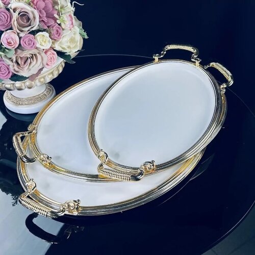 151-020 (в уп.6шт.) - Набор из 3 овальных подносов [01107136] 151-020 (в уп.6шт.) - Набор из 3 овальных подносов в подарочной упаковке, размер: 35/43,5/47см, материал: нержавеющая сталь.