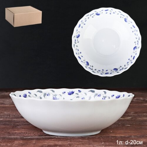 694248 (в уп.4наб.) - Салатник 1000мл, 200мм, набо [01101910] 694248 (в уп.4наб.) - Салатник 1000мл, 200мм, набор 6шт. / O302008-JLG075/S / Васильки