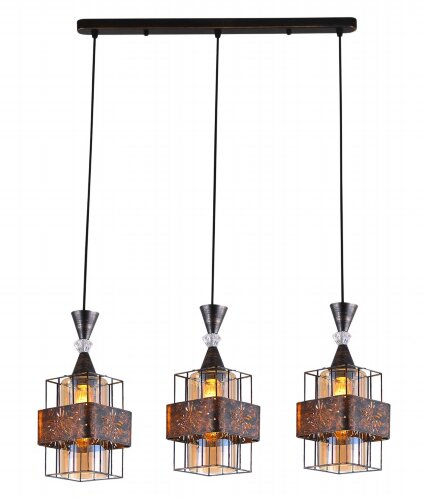 МС-XA3129/3B BK+PATINA GOLD (2) светильник потолоч [01102475] МС-XA3129/3B BK+PATINA GOLD (2) светильник потолочный