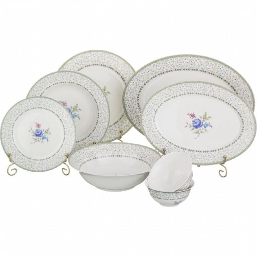 760-005 (в уп.2наб.) - Акция Столовый сервиз на 6 [01094880] 760-005 (в уп.2наб.) - Акция Столовый сервиз на 6 персон 23пр. "Полоевой цветок", материал: фарфор.