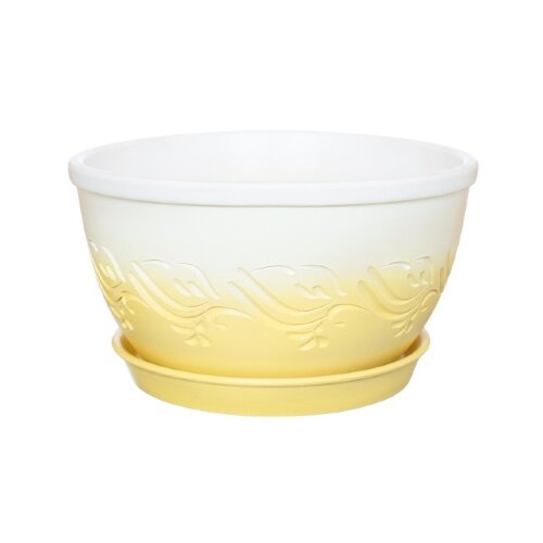 26054 (в кор.2шт.) - Цветочный горшок "Есения", жё [01088820] 26054 (в кор.2шт.) - Цветочный горшок "Есения", жёлтый, 3л. (В упаковке)