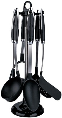 BK-3260 (в уп.12наб.) - Кухонный набор 7пр. (Карто [01093735] BK-3260 (в уп.12наб.) - Кухонный набор 7пр. (Картофелемялка, ложка, ложка для спагетти, половник, шумовка, лопатка,  подставка.) Состав: нейлон,  подставка и ручки из нерж. стали с пластиком.