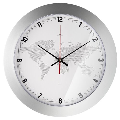 3125-017 (в кор.10шт.) - Часы настенные круг d=31с [01110396] 3125-017 (в кор.10шт.) - Часы настенные круг d=31см, корпус серебряный "Карта", Рубин