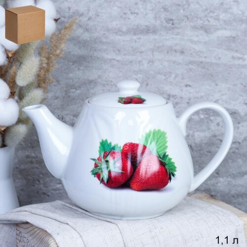 716934 (в уп.18шт.) - Чайник заварочный с крышкой [01108101] 716934 (в уп.18шт.) - Чайник заварочный с крышкой 1000мл. / GR-105 /, материал: фарфор.