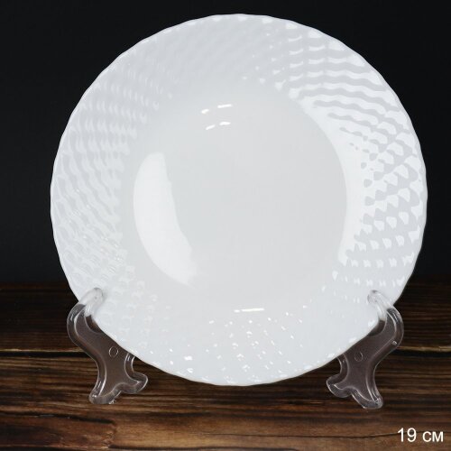 676610 (в уп.12наб.) - Тарелка 190мм, набор 6шт, б [01108271] 676610 (в уп.12наб.) - Тарелка 190мм, набор 6шт, белая фактурная / WVP75Q (WHITE) /, материал: стеклокерамика.