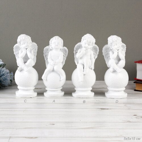 696066 (в уп.96шт.) - Фигурка Ангел на шаре H=15см [01105767] 696066 (в уп.96шт.) - Фигурка Ангел на шаре H=15см, материал: полистоун.