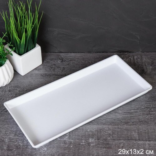 737923 (в уп.120шт.) - Блюдо прямоугольное 29х13,5 [01111559] 737923 (в уп.120шт.) - Блюдо прямоугольное 29х13,5см. / JCA126-W/ белое, материал: пластик.