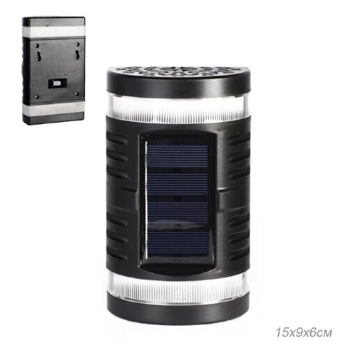 690369 (в уп.90шт.) - Светильник садовый, настенны [01099279] 690369 (в уп.90шт.) - Светильник садовый, настенный на солнечной батарее, размер: 15х9х6см. /PM-044/, материал: пластик.