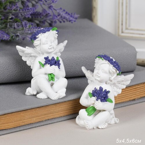 748177 (в уп.480шт.) - Фигурка Ангел лаванда 6см. [01110740] 748177 (в уп.480шт.) - Фигурка Ангел лаванда 6см. / L2021 /, материал: полистоун.