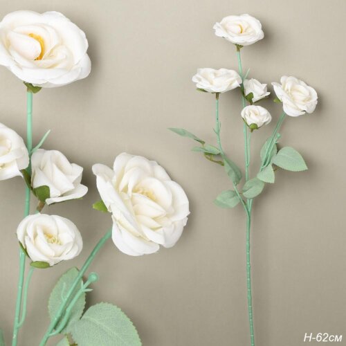 751183 (в уп.200шт.) - Цветок искусственный БЕЛЫЙ [01111836] 751183 (в уп.200шт.) - Цветок искусственный БЕЛЫЙ 62см. / ZHQ-6 / 5 цветков, материал: пластик.