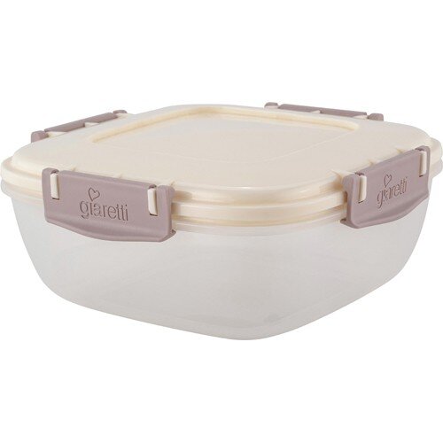 410974-РСВ (в уп.18шт.) - Контейнер для продуктов [01097107] 410974-РСВ (в уп.18шт.) - Контейнер для продуктов "Барбарис" квадратный 0,5л сливочный крем SE2239