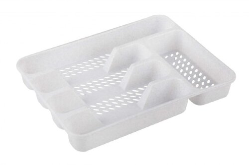 7067М (в уп.30шт.) - Лоток для столовых приборов &quot; [01047185] 7067М (в уп.30шт.) - Лоток для столовых приборов "Капелька" (белый), размер: 315х245х45мм.