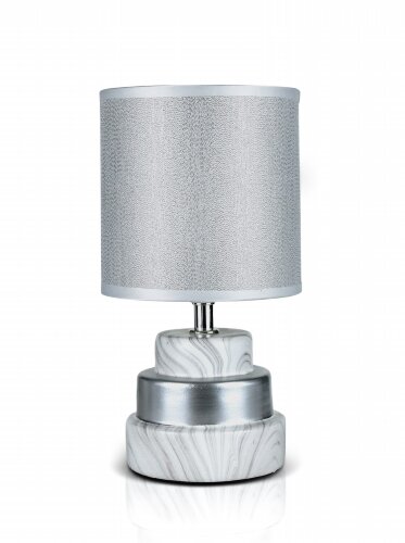 В-HS8480 silver+white shade, размер: 130*130*240мм [01103928] В-HS8480 silver+white shade, размер: 130*130*240мм (24) светильник настольный