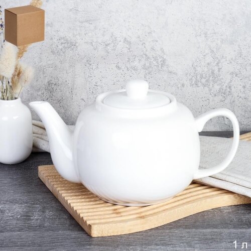 746957 (в уп.18шт.) - Чайник заварочный 1000мл. / [01111023] 746957 (в уп.18шт.) - Чайник заварочный 1000мл. / FSD-10 /, материал: фарфор.