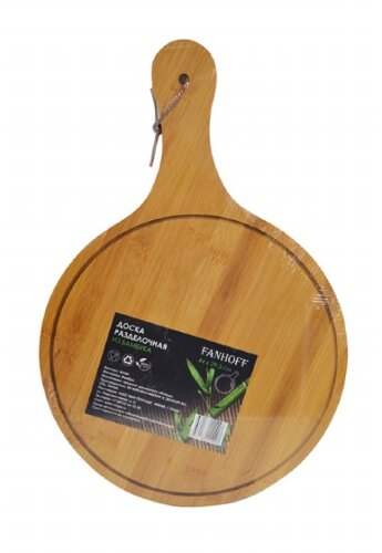 00107391 (в уп.50шт.) - Доска разделочная Fanhoff [01110274] 00107391 (в уп.50шт.) - Доска разделочная Fanhoff  107391, размер: 44х29,5см, материал: бамбук.