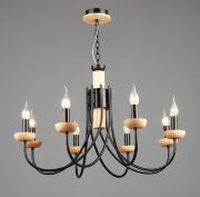 ВР-NH6892/8 BK+WOOD D705*H455/H775мм (1) светильни [01109702]