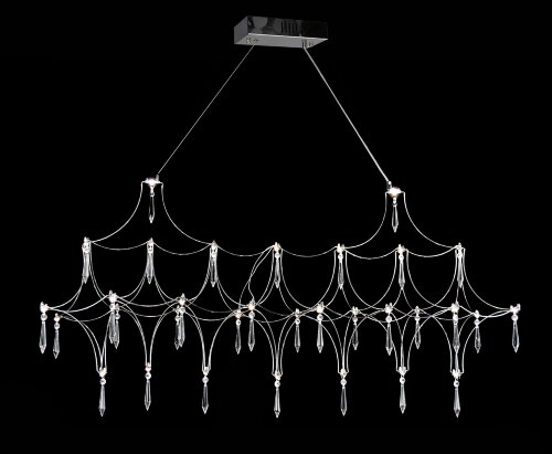 9028 CR L1200*H550, Led 3000+4000+6500K, 102W, дим [01109216] 9028 CR L1200*H550, Led 3000+4000+6500K, 102W, диммер, хрусталь К9, (1) светильник потолочный