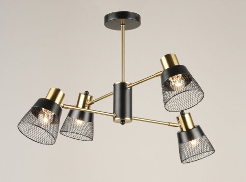 ВР-N6824/4 COP+BK D740*H435мм (4) светильник потол [01110200] ВР-N6824/4 COP+BK D740*H435мм (4) светильник потолочный