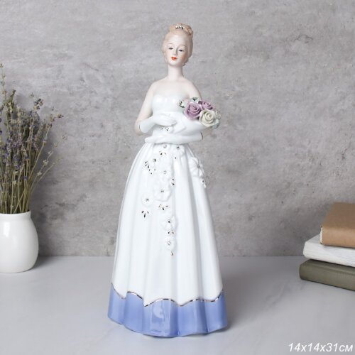 663119 (в уп.20шт.) - Статуэтка Дама 14х14х31см. / [01110760] 663119 (в уп.20шт.) - Статуэтка Дама 14х14х31см. / HP3177 /, материал: фарфор.
