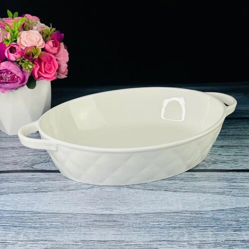 118-078 (в уп.12шт.) - Овальное блюдо для запекани [01106037] 118-078 (в уп.12шт.) - Овальное блюдо для запекания 30,5см BIANCO в подарочной упаковке, материал: фарфор.