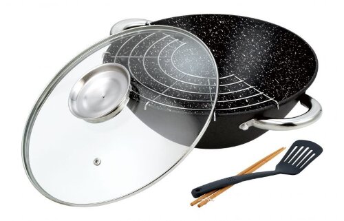 BK-623 (в уп.4шт.) - Котёл чугунный со стекл.крышк [01105780] BK-623 (в уп.4шт.) - Котёл чугунный со стекл.крышкой 28см. (3,6л.), хромированная решетка для гриля, нейлоновая лопатка.