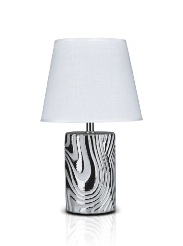 К-ES031 Sliver+White shade H33см (24) светильник н [01104505] К-ES031 Sliver+White shade H33см (24) светильник настольный