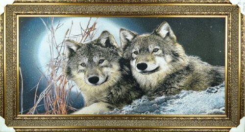 60*120 12 М/Р &quot;Волки&quot; Картина гобелен [01084817] 60*120 12 М/Р "Волки" Картина гобелен