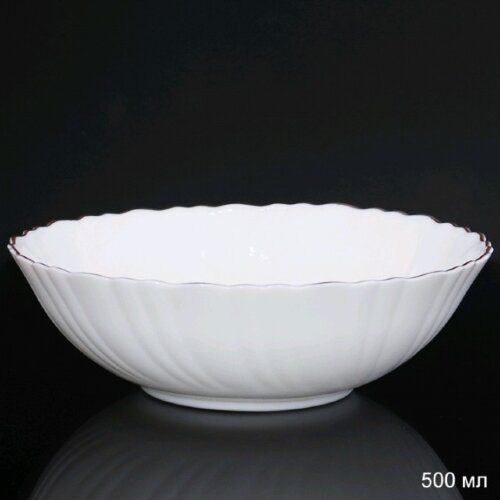 695868/681804 (в уп.12наб.) - Набор глубоких тарел [01099828] 695868/681804 (в уп.12наб.) - Набор глубоких тарелок 6шт, 500мл. (155мм.),  белый Золотая отводка / TW60 (White Gold) / 682269/