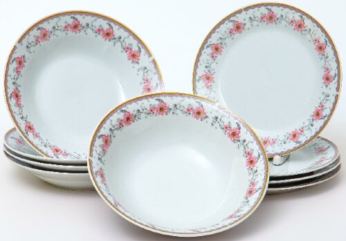 129-20055 (в уп.6наб.) - Столовый набор 9пр."ФИОНА [01093695] 129-20055 (в уп.6наб.) - Столовый набор 9пр."ФИОНА ФИРЕЙ" (4 мелкие тарелки 190мм + 4 глубокие тарелки 205мм 500мл + салатник 920мл 205мм), цветная упаковка.