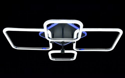 Х20645/2+2+1A BK+CR подсветка RGB LED 110W 3000K-4 [01103560] Х20645/2+2+1A BK+CR подсветка RGB LED 110W 3000K-4000K-6000K диммер (5) светильник потолочный