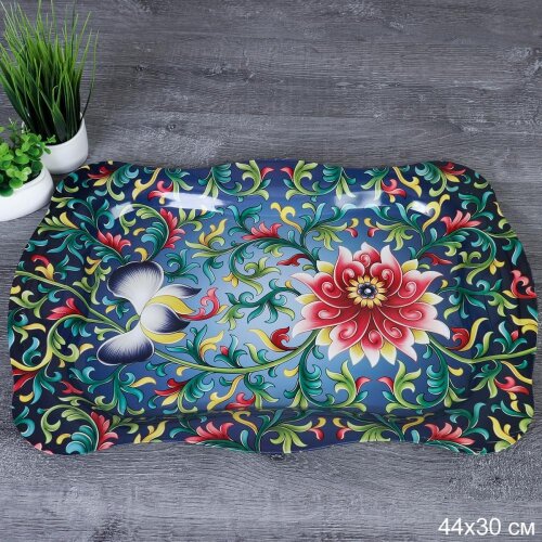 720472 (в уп.100шт.) - Поднос прямоугольный 44х30с [01111195] 720472 (в уп.100шт.) - Поднос прямоугольный 44х30см. Эмаль /470- dark blue/ Синий, материал: металл.