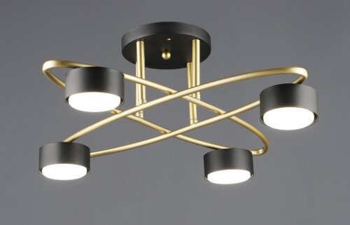 ВР-N6658/4 GD+BK D530*H180 мм патрон: GX53 лампочк [01110243] ВР-N6658/4 GD+BK D530*H180 мм патрон: GX53 лампочки в комплект не входят (1) светильник потолочный